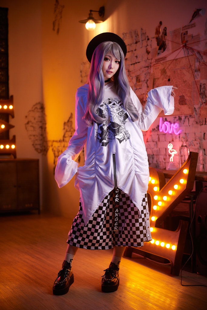 JillpunkオリジナルスタイルKERA ニート世代パラサイトミイラ アシンメトリー変形の裾フリルゆったりパーカー パンクロックメンズ レディースV系