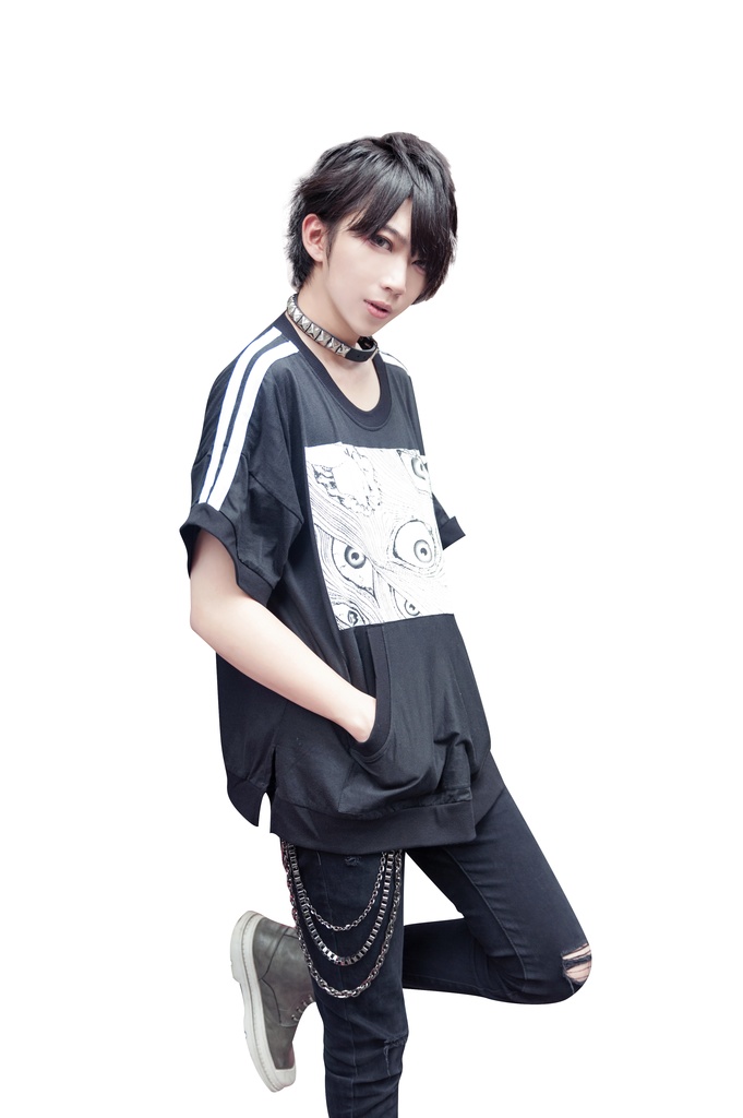 Jillpunkオリジナルスタイルパンク日本風和風浮世絵百々目鬼怒りの目Tシャツ メンズ レディースKERA ロック