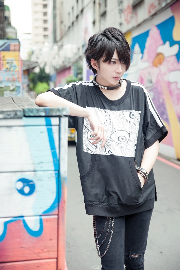 Jillpunkオリジナルスタイルパンク日本風和風浮世絵百々目鬼怒りの目Tシャツ メンズ レディースKERA ロック