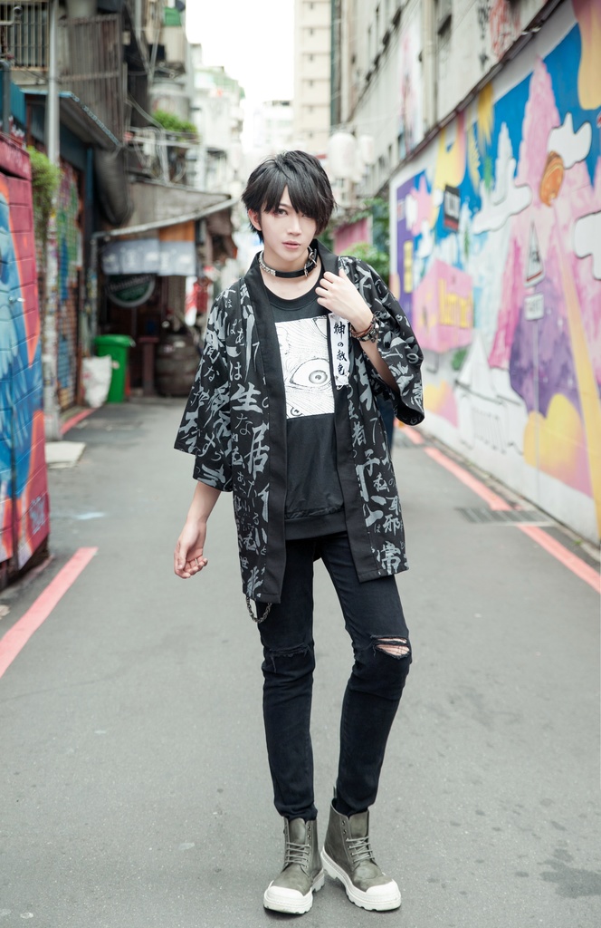 Jillpunkオリジナルスタイルパンク日本風和風浮世絵百々目鬼怒りの目Tシャツ メンズ レディースKERA ロック