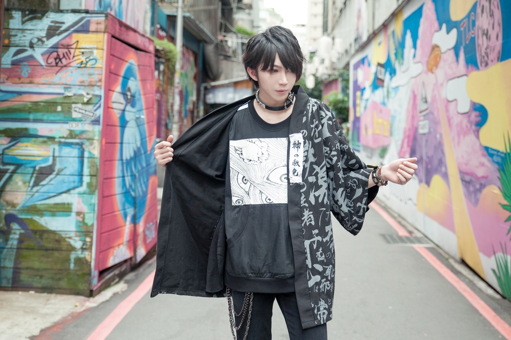 Jillpunkオリジナルスタイルパンク日本風和風浮世絵百々目鬼怒りの目Tシャツ メンズ レディースKERA ロック