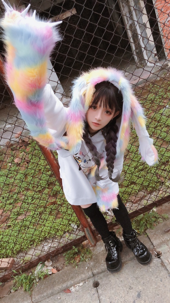 JillpunkオリジナルパンクKERA アニメファンタジー 病みかわメンヘラヤンデレウサギうさぎフェイクファー模造毛皮タータンチェック柄兎耳ポケットフード付きスカーフマフラー 圍巾 おしゃれ可愛い萌え男女兼用秋葉系ロリータ防寒 保温 運動 遠足 旅行