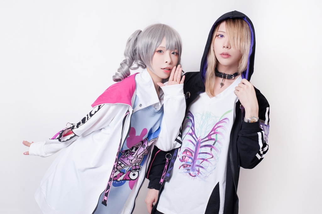 JillpunkオリジナルKERA 86+コラボDANGER LOVE危険恋愛チャック袖PVCストラップゆったりパーカートラックジャケット メンズ レディー V系おしゃれ大きいサイズ男女兼用ファッション秋葉系カッコいいメンヘラヤンデレ
