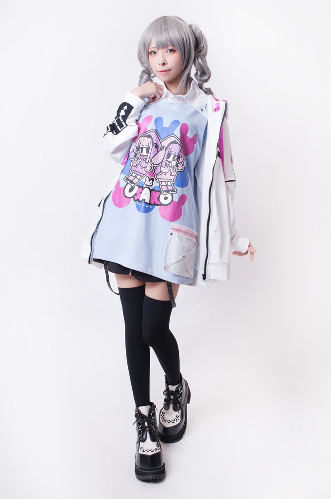 JillpunkオリジナルKERA 86+コラボDANGER LOVE危険恋愛チャック袖PVCストラップゆったりパーカートラックジャケット メンズ レディー V系おしゃれ大きいサイズ男女兼用ファッション秋葉系カッコいいメンヘラヤンデレ