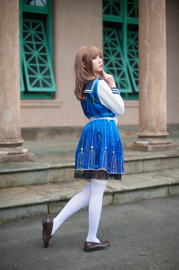 JillpunkオリジナルスタイルKERAアニメファンタジー 蒼き海イルカ惑星水兵服レースヘムパーティードレス ロリータレディース萌えメイド秋葉原