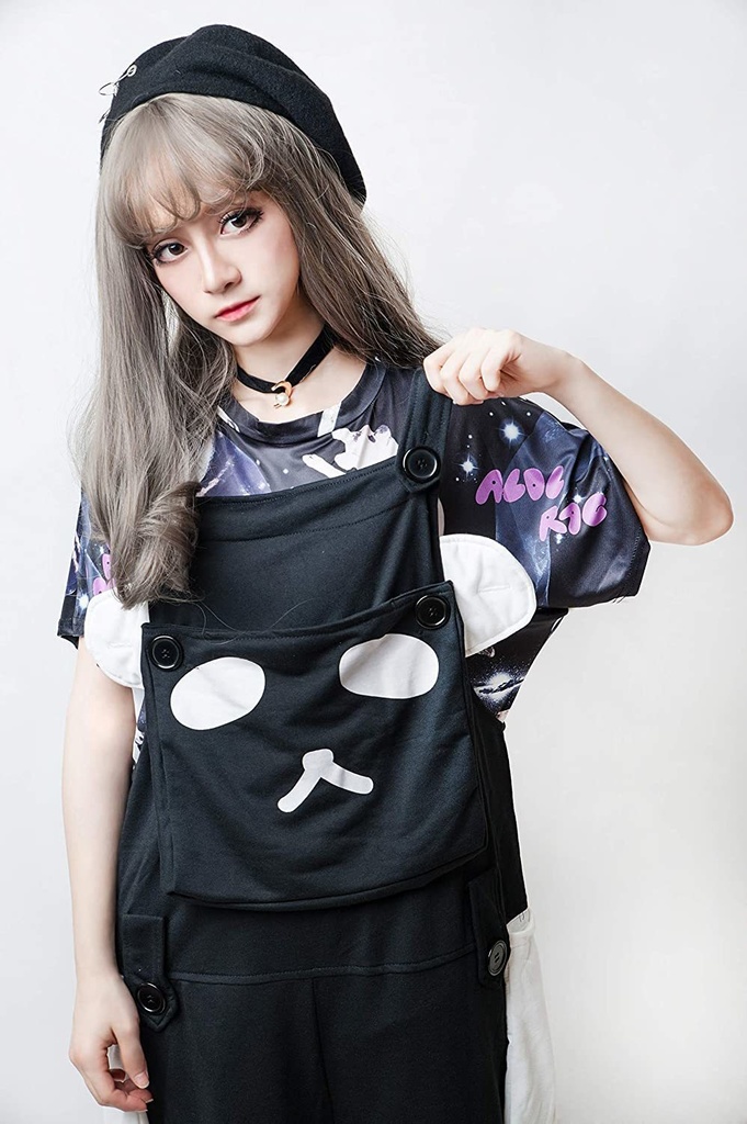 JillpunkオリジナルKERA 二次コンピカソパンダ マスコットぱんだショートサロペットオーバーオール ロリータレディース猫系