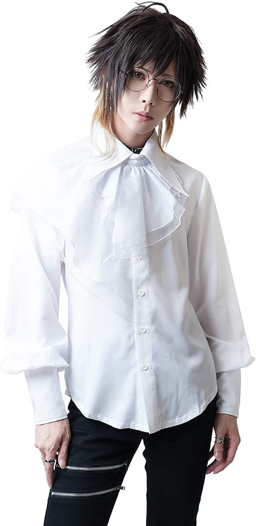 JillpunkオリジナルKERA ヨーロッパ貴族ロココ聖杯ナイトショール付きフォーマルシャツ 王子様ヴァンパイア風 メンズ ゴシックコスチューム パーティーエレガント ハンサム V系COSPLAY