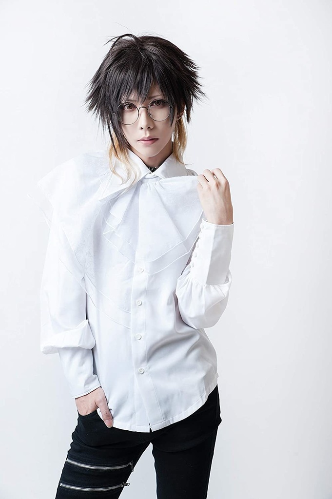 JillpunkオリジナルKERA ヨーロッパ貴族ロココ聖杯ナイトショール付きフォーマルシャツ 王子様ヴァンパイア風 メンズ ゴシックコスチューム パーティーエレガント ハンサム V系COSPLAY