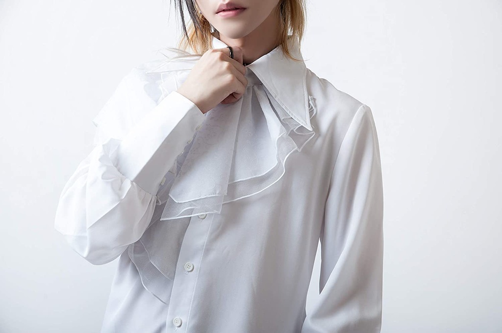 JillpunkオリジナルKERA ヨーロッパ貴族ロココ聖杯ナイトショール付きフォーマルシャツ 王子様ヴァンパイア風 メンズ ゴシックコスチューム パーティーエレガント ハンサム V系COSPLAY