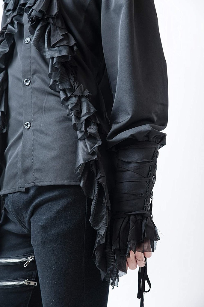 JillpunkオリジナルKERA タキシード仮面ナイトフリルフォーマルシャツ 王子様ヴァンパイア風 メンズ ゴシックコスチューム パーティーエレガント ハンサム ヨーロッパ貴族V系COSPLAY