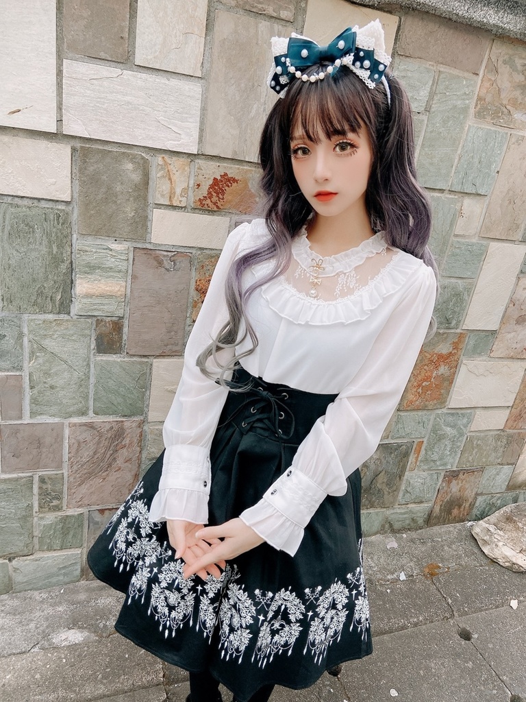 JillpunkオリジナルパンクKERA アニメファンタジー フルール・ド・リスのデート聖女長袖ワンピースブラウスドレスOP COSPLAY姫系レディースゴシックロリータ