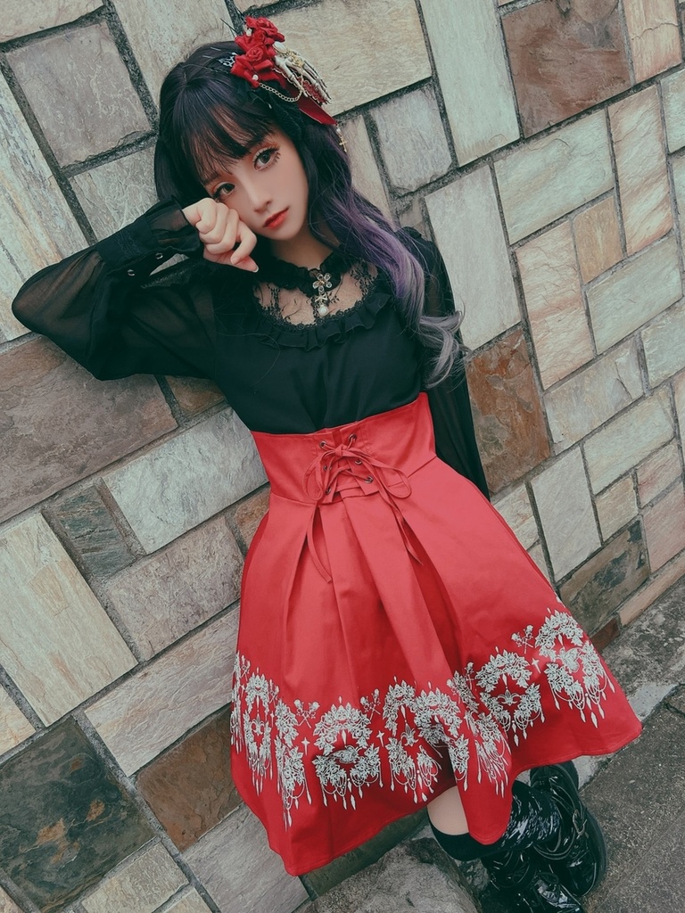 JillpunkオリジナルパンクKERA アニメファンタジー フルール・ド・リスのデート聖女長袖ワンピースブラウスドレスOP COSPLAY姫系レディースゴシックロリータ