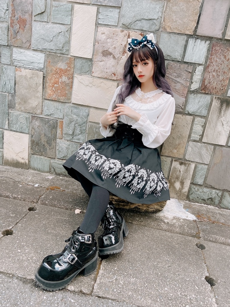 JillpunkオリジナルパンクKERA アニメファンタジー フルール・ド・リスのデート聖女長袖ワンピースブラウスドレスOP COSPLAY姫系レディースゴシックロリータ