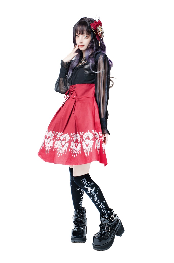 JillpunkオリジナルパンクKERA アニメファンタジー フルール・ド・リスのデート聖女長袖ワンピースブラウスドレスOP COSPLAY姫系レディースゴシックロリータ