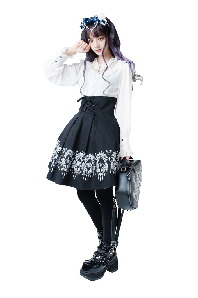 JillpunkオリジナルパンクKERA アニメファンタジー フルール・ド・リスのデート聖女長袖ワンピースブラウスドレスOP COSPLAY姫系レディースゴシックロリータ