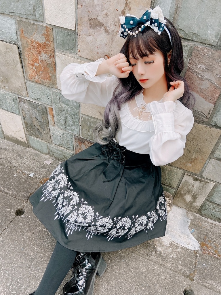 JillpunkオリジナルパンクKERA アニメファンタジー フルール・ド・リスのデート聖女長袖ワンピースブラウスドレスOP COSPLAY姫系レディースゴシックロリータ