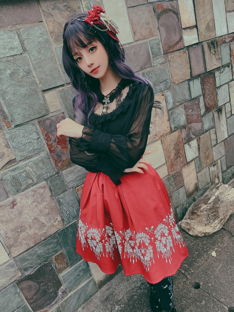 JillpunkオリジナルパンクKERA アニメファンタジー フルール・ド・リスのデート聖女長袖ワンピースブラウスドレスOP COSPLAY姫系レディースゴシックロリータ