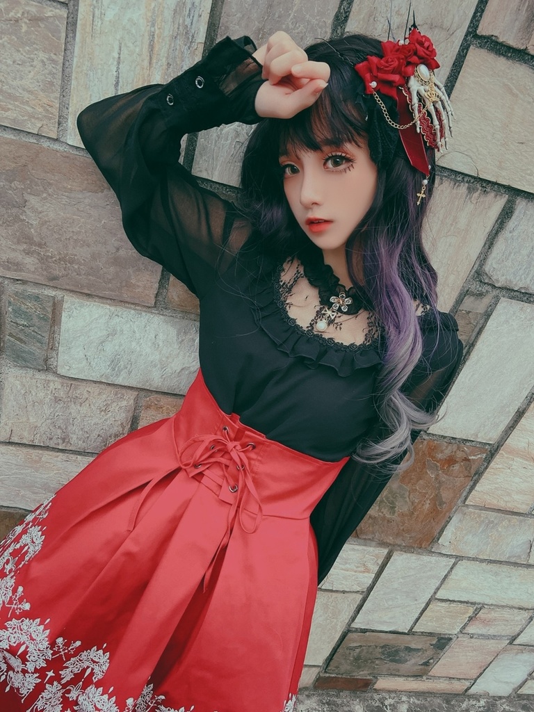 JillpunkオリジナルパンクKERA アニメファンタジー フルール・ド・リスのデート聖女長袖ワンピースブラウスドレスOP COSPLAY姫系レディースゴシックロリータ