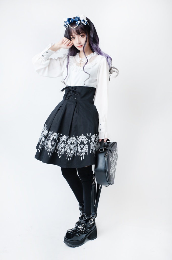 JillpunkオリジナルパンクKERA アニメファンタジー フルール・ド・リスのデート聖女長袖ワンピースブラウスドレスOP COSPLAY姫系レディースゴシックロリータ