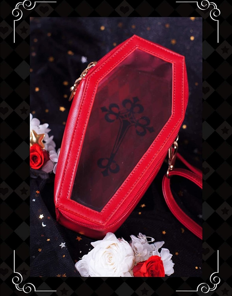 JillpunkオリジナルKERA 薔薇傀儡師molly ob11 bjd透明家出オタク合皮ショルダー痛棺バッグ COSPLAYレディースV系 ゴシックロリータ おしゃれ可愛い萌え秋葉原