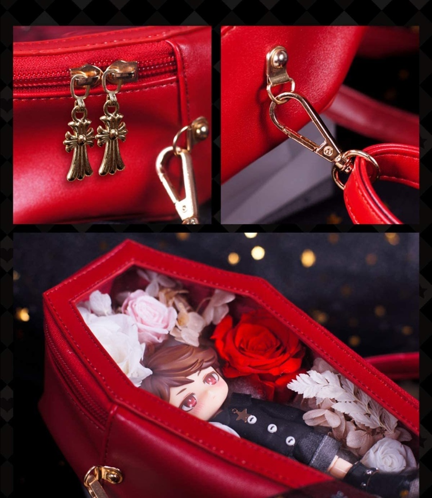 JillpunkオリジナルKERA 薔薇傀儡師molly ob11 bjd透明家出オタク合皮ショルダー痛棺バッグ COSPLAYレディースV系 ゴシックロリータ おしゃれ可愛い萌え秋葉原