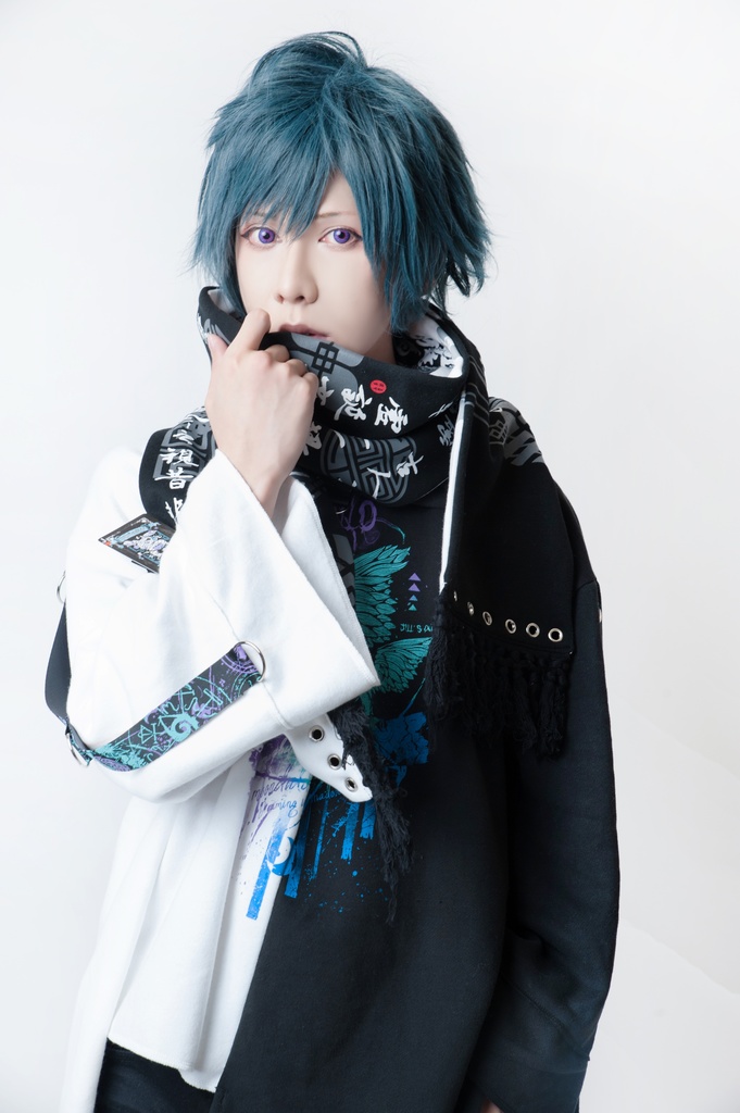 JillpunkオリジナルパンクKERA アニメファンタジー中華風書聖蘭亭序漢字書道タッセルリバーシプルチャイナスカーフマフラー圍巾 おしゃれ仮装 本格制服 男女兼用秋葉系防寒 保温 運動 遠足 旅行カッコいい