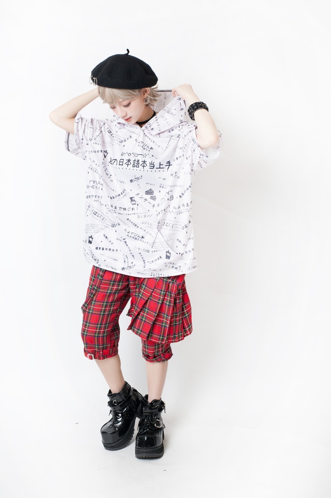 JillpunkオリジナルパンクKERA 偽日本語君の日本語本当上手超かわいいお宅顔文字仮名フルプリントゆったり長袖半袖スウェットパーカーフード付ジャケット メンズ レディー V系 おしゃれ大きいサイズ男女兼用ファッション秋葉系