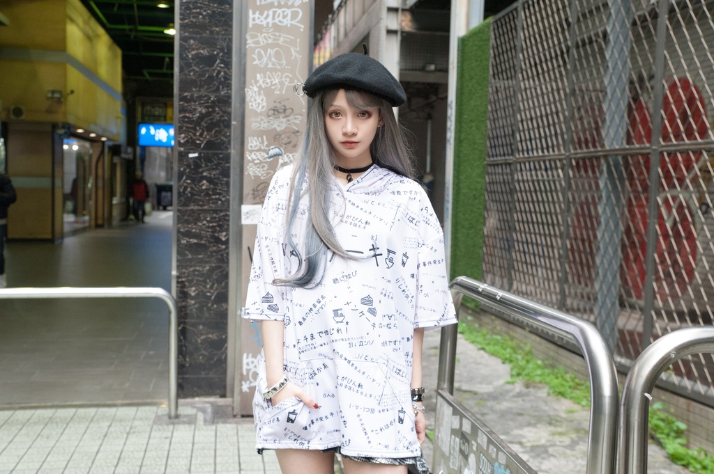 JillpunkオリジナルパンクKERA 偽日本語メンケーキ免客氣超かわいいお宅顔文字仮名フルプリントゆったり長袖半袖スウェットパーカーフード付ジャケット メンズ レディー V系 おしゃれ大きいサイズ男女兼用ファッション秋葉系