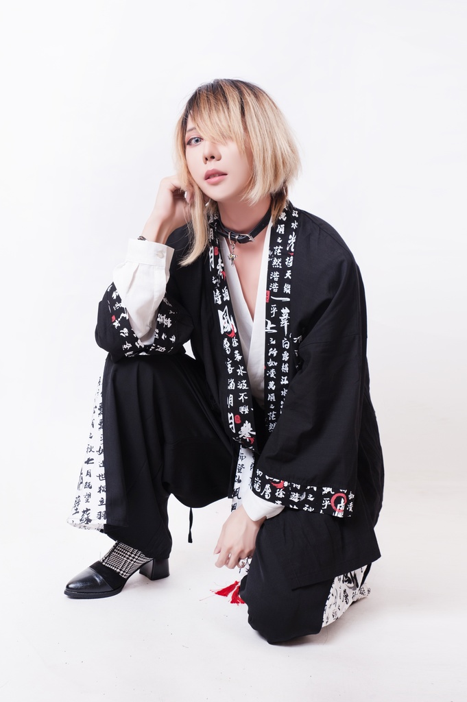 JillpunkオリジナルパンクKERA 武侠伝赤壁賦書道漢字プリントゆったり現代中華旗装チャイナトップジャケットブレザーOversizeオーバーサイズ メンズ レディーズ おしゃれ男女兼用ファッション秋葉系カッコいいコスプレ服COSPLAY