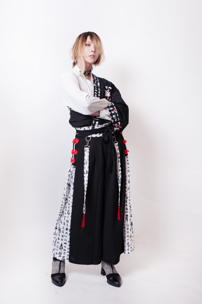 JillpunkオリジナルパンクKERA 武侠伝赤壁賦書道漢字プリントゆったり現代中華旗装チャイナトップジャケットブレザーOversizeオーバーサイズ メンズ レディーズ おしゃれ男女兼用ファッション秋葉系カッコいいコスプレ服COSPLAY