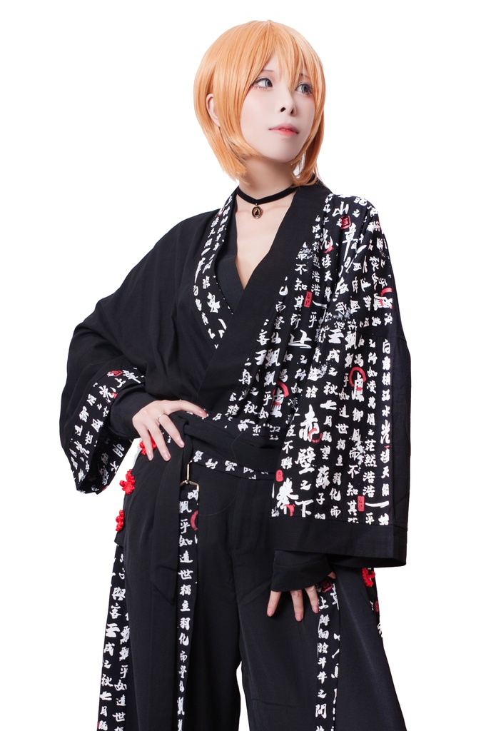 JillpunkオリジナルパンクKERA 武侠伝赤壁賦書道漢字プリントゆったり現代中華旗装チャイナトップジャケットブレザーOversizeオーバーサイズ メンズ レディーズ おしゃれ男女兼用ファッション秋葉系カッコいいコスプレ服COSPLAY