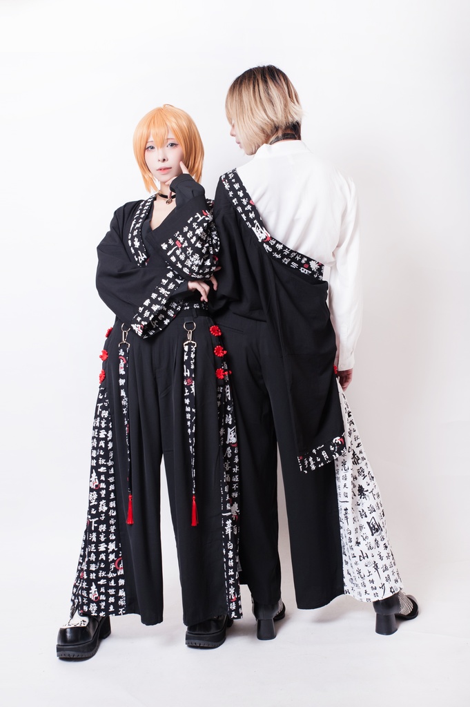 JillpunkオリジナルパンクKERA 武侠伝赤壁賦書道漢字プリントゆったり現代中華旗装チャイナトップジャケットブレザーOversizeオーバーサイズ メンズ レディーズ おしゃれ男女兼用ファッション秋葉系カッコいいコスプレ服COSPLAY