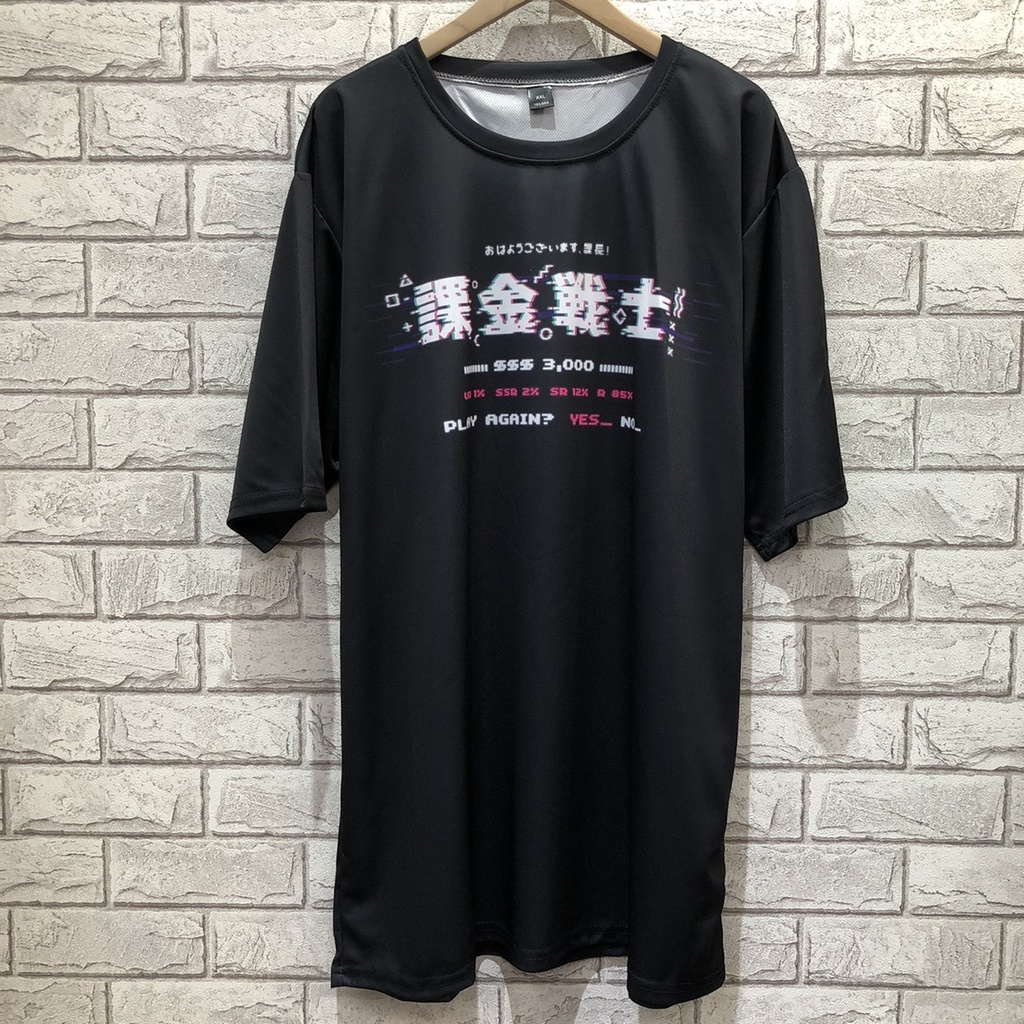 Jillpunkオリジナルスタイルkera 課金戦士神選使懐古レトロドット絵プリントゆったり半袖ｔシャツ メンズ レディーズ おしゃれ男女兼用ファッション秋葉系カッコいい Jillpunk Booth