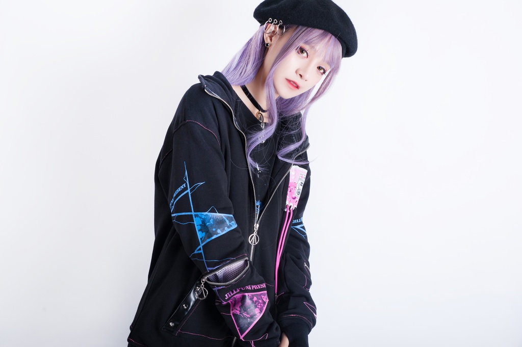 JillpunkオリジナルKERA ロック精神救急袋飾りチャックスタンドカラー長袖ゆったりジャケット パンクメンズ レディーズ おしゃれ男女兼用ファッション秋葉系カッコいい