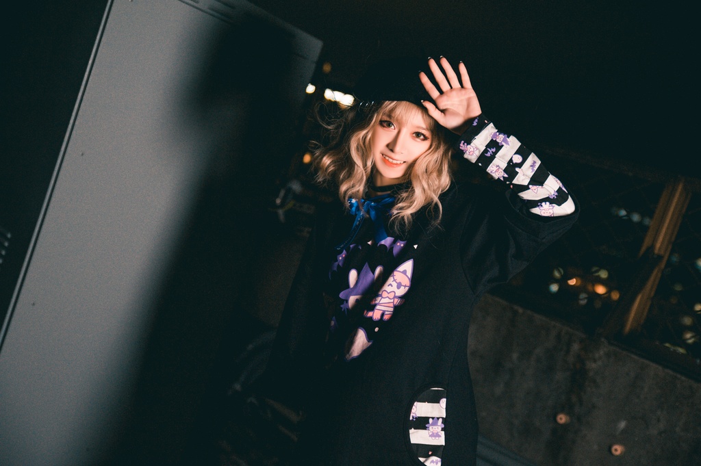 JillpunkオリジナルKERA ハロウィン子猫の魔女ウィッチフードアームカバー付き七分袖燕尾ゆったりパーカー メンズ レディー V系 可愛いおしゃれ大きいサイズ男女兼用ファッション秋葉系萌え二次コンHALLOWEEN