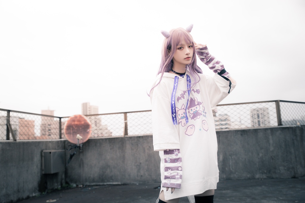 JillpunkオリジナルKERA ハロウィン子猫の魔女ウィッチフードアームカバー付き七分袖燕尾ゆったりパーカー メンズ レディー V系 可愛いおしゃれ大きいサイズ男女兼用ファッション秋葉系萌え二次コンHALLOWEEN