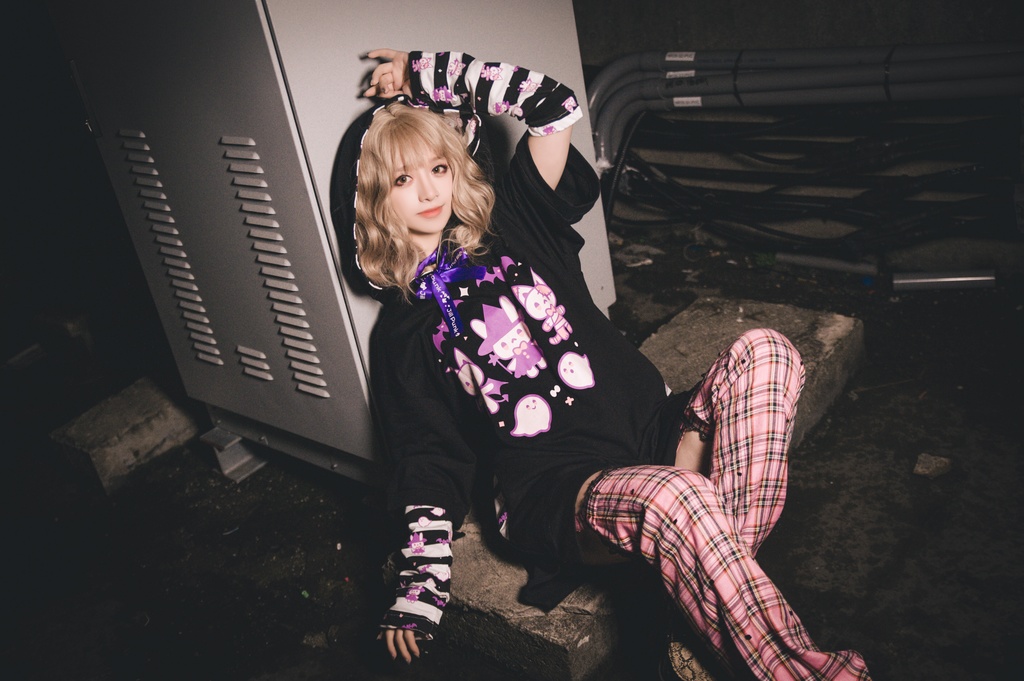 JillpunkオリジナルKERA ハロウィン子猫の魔女ウィッチフードアームカバー付き七分袖燕尾ゆったりパーカー メンズ レディー V系 可愛いおしゃれ大きいサイズ男女兼用ファッション秋葉系萌え二次コンHALLOWEEN