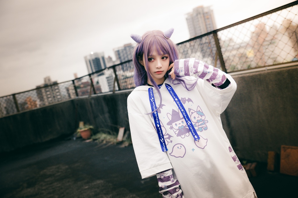 JillpunkオリジナルKERA ハロウィン子猫の魔女ウィッチフードアームカバー付き七分袖燕尾ゆったりパーカー メンズ レディー V系 可愛いおしゃれ大きいサイズ男女兼用ファッション秋葉系萌え二次コンHALLOWEEN