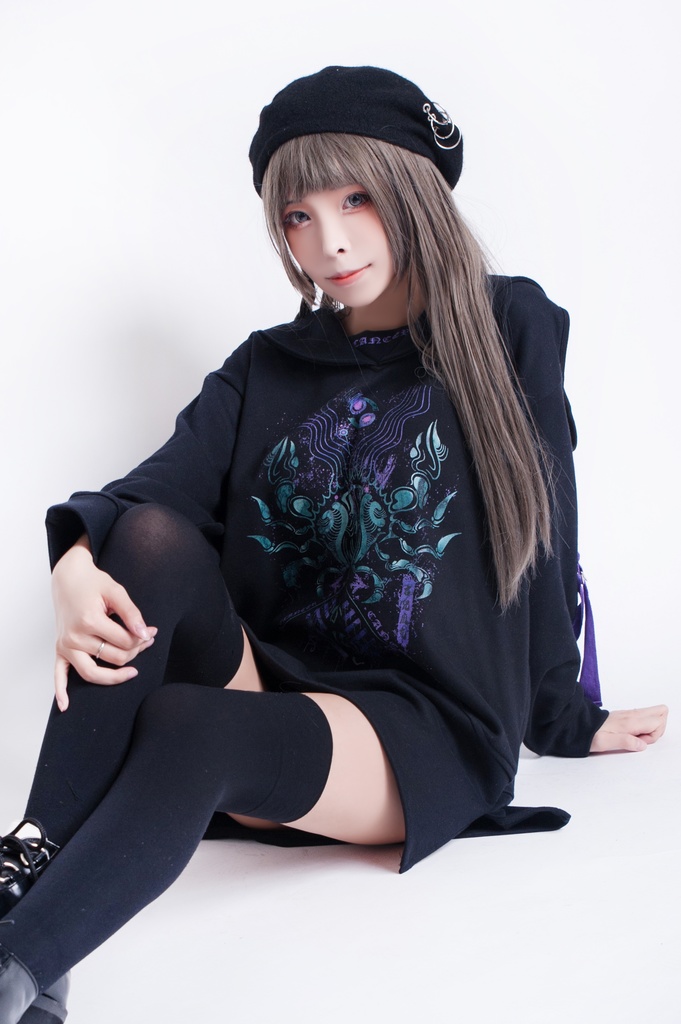 JillpunkオリジナルKERA アストロラーベ蟹座災い印長袖ゆったりセーラー水兵服オフショルダーTシャツカットソー メンズ レディーズ おしゃれ男女兼用ファッション秋葉系カッコいい