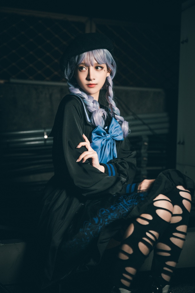 JillpunkオリジナルKERAアニメファンタジー ホーリー*レクイエムセーラー水兵服ベルト付き楽譜柄ワンピースドレス COSPLAYレディースV系 姫系ゴシックロリータ おしゃれ可愛い萌え