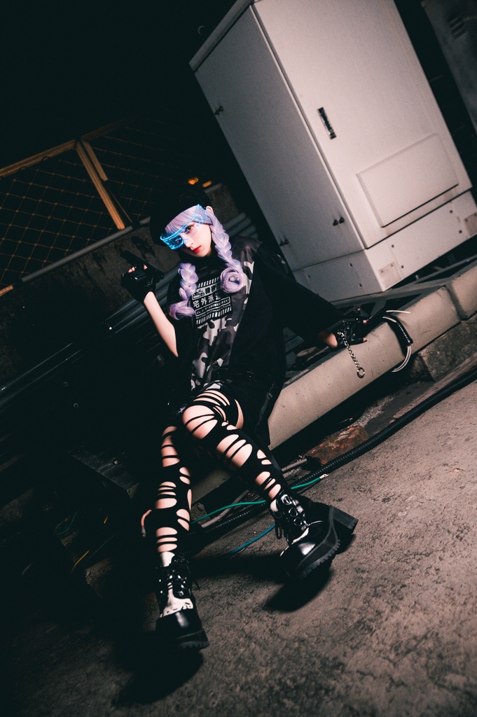 JillpunkオリジナルKERA アニメお宅二次コン 機動警察NEET自宅警備隊ミリタリー戦術ポケット反射プリントゆったり半袖パーカーメンズ レディー V系 おしゃれ大きいサイズ男女兼用ファッション秋葉系カッコいい
