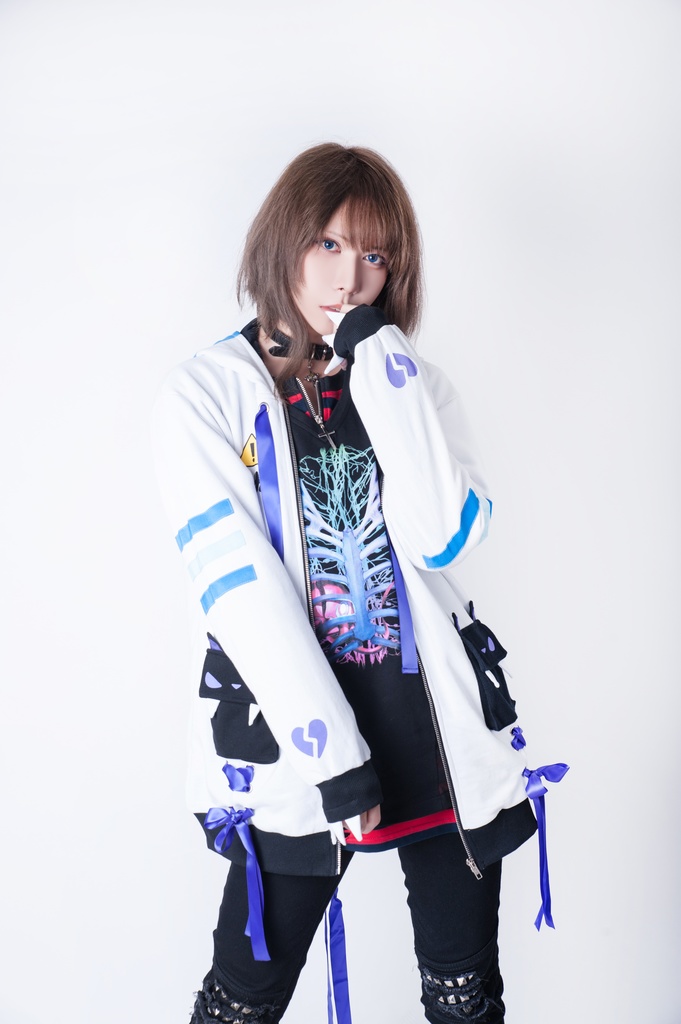 JillpunkオリジナルKERAアニメファンタジー UMAIコラボ野良猫レースアップリボン猫耳3Dポケットゆったりパーカージャケット メンズ レディー 可愛い おしゃれ大きいサイズ男女兼用ファッション秋葉系萌え二次コン猫系