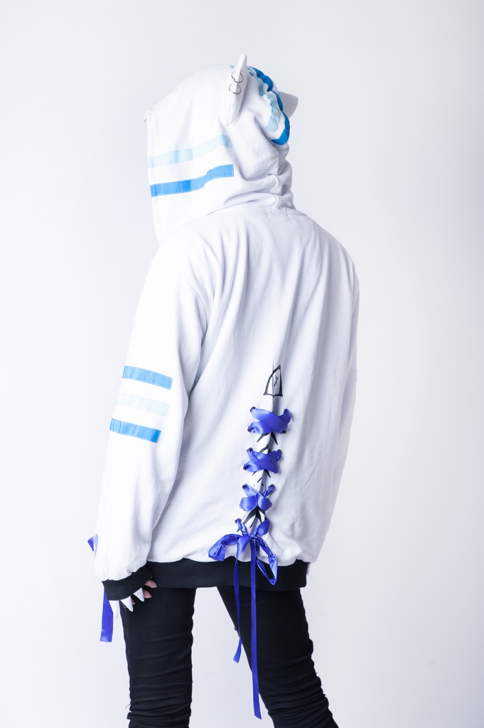 JillpunkオリジナルKERAアニメファンタジー UMAIコラボ野良猫レースアップリボン猫耳3Dポケットゆったりパーカージャケット メンズ レディー 可愛い おしゃれ大きいサイズ男女兼用ファッション秋葉系萌え二次コン猫系