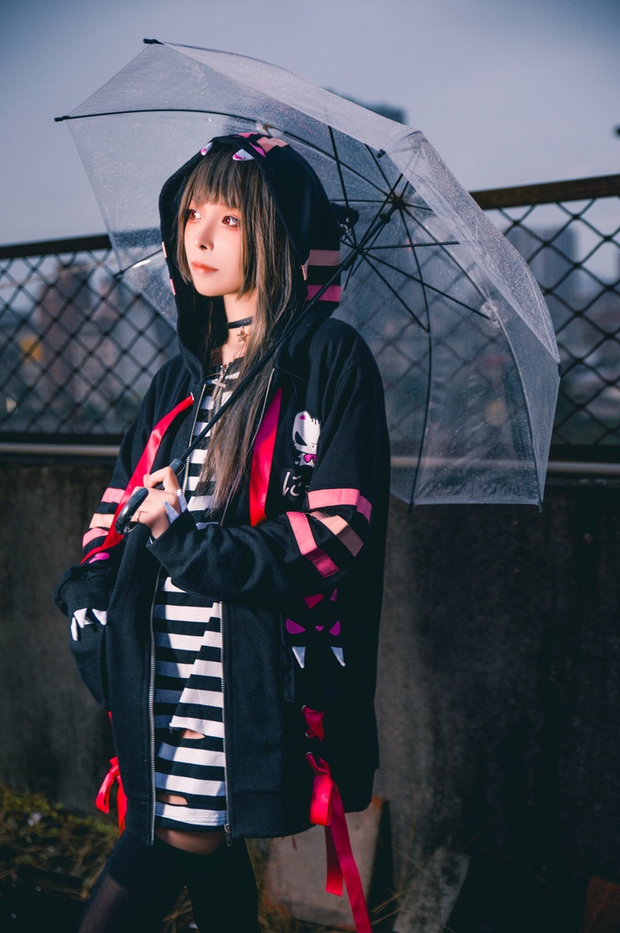 JillpunkオリジナルKERAアニメファンタジー UMAIコラボ野良猫レースアップリボン猫耳3Dポケットゆったりパーカージャケット メンズ レディー 可愛い おしゃれ大きいサイズ男女兼用ファッション秋葉系萌え二次コン猫系