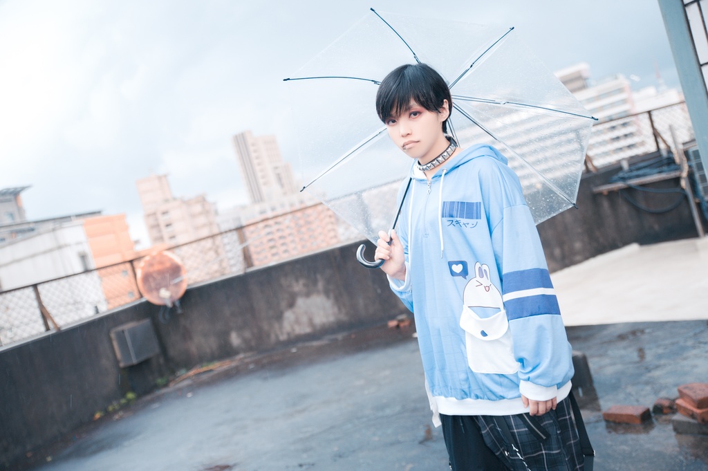 JillpunkオリジナルアニメファンタジーJUSTFLOコラボ うさぎハッカーハッキングコードプリントスポーツウェアトレーナーゆったりユニーセック1/4ジップ兎耳長袖パーカー メンズ レディー 可愛いおしゃれ大きいサイズ男女兼用ファッション原宿秋葉系萌え森女