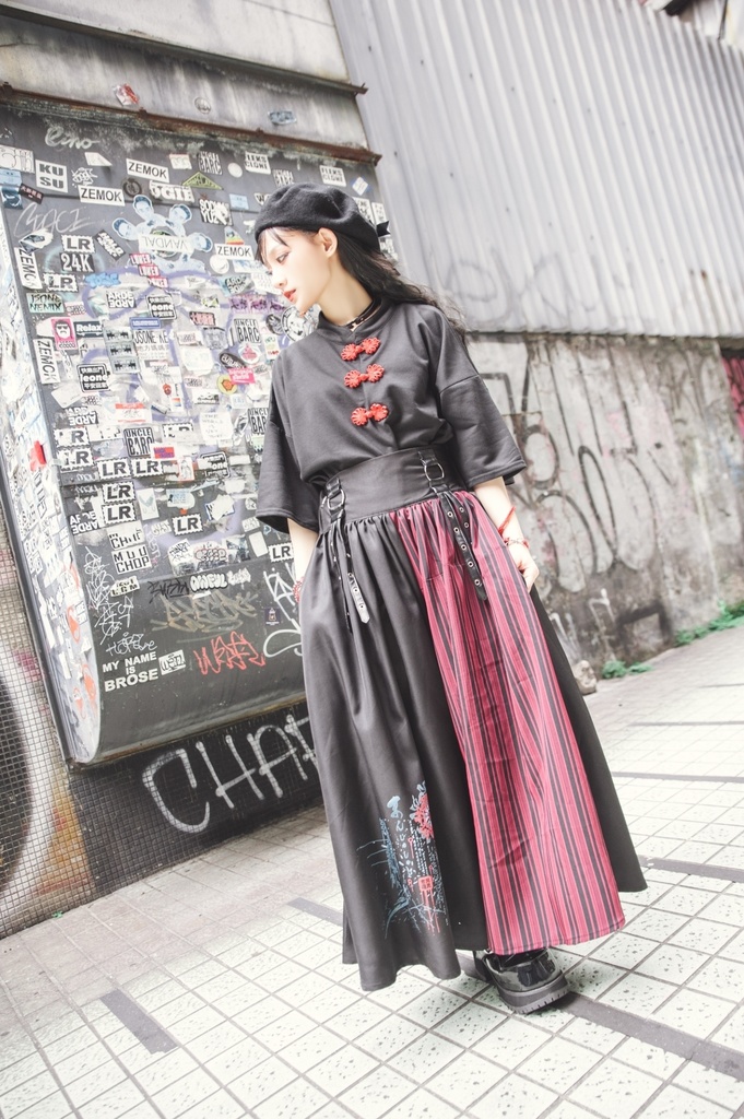 JillpunkオリジナルパンクKERA 曼珠沙華彼岸花大正浪漫浪人侍ドレープ袴ストライプ柄ワイドバギー剣道パンツズボン メンズ レディースV系秋葉系和風おしゃれCOSPLAYヴィジュアル系