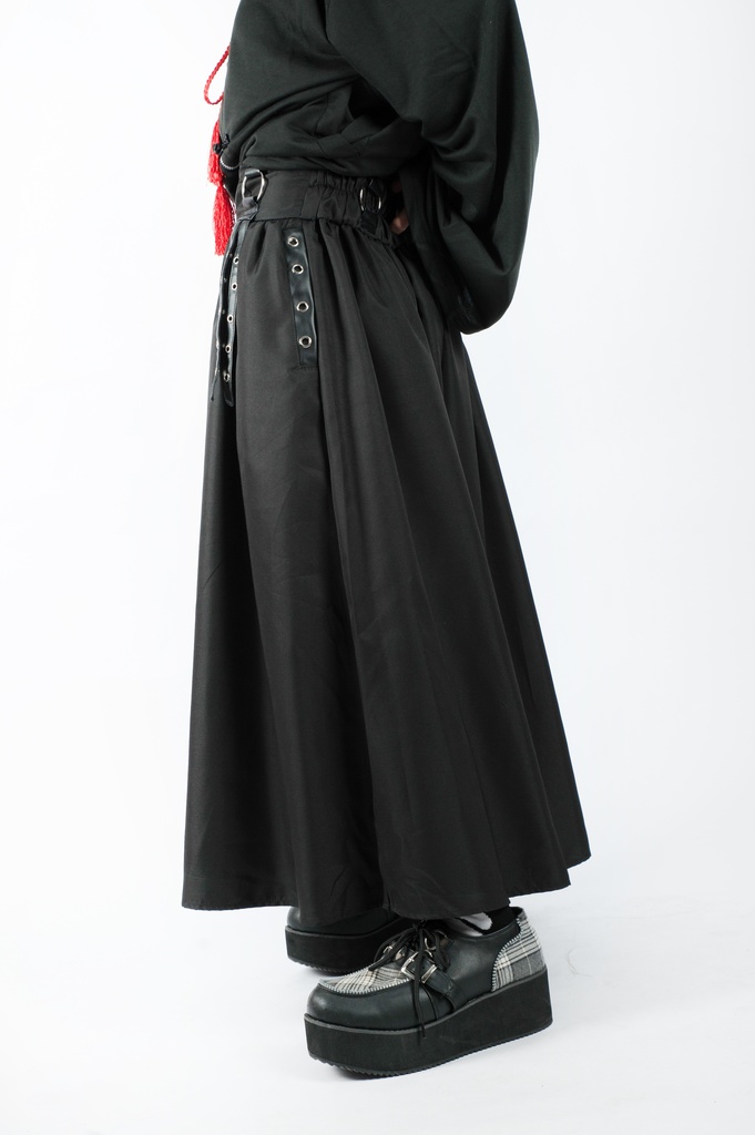 JillpunkオリジナルパンクKERA 曼珠沙華彼岸花大正浪漫浪人侍ドレープ袴ストライプ柄ワイドバギー剣道パンツズボン メンズ レディースV系秋葉系和風おしゃれCOSPLAYヴィジュアル系