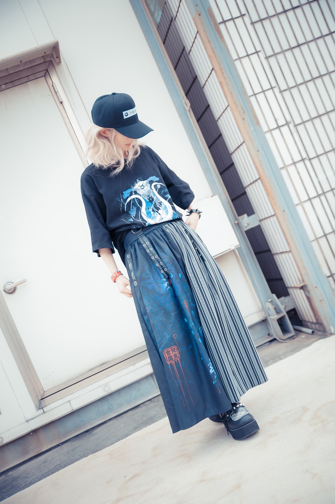 JillpunkオリジナルパンクKERA 曼珠沙華彼岸花大正浪漫浪人侍ドレープ袴ストライプ柄ワイドバギー剣道パンツズボン メンズ レディースV系秋葉系和風おしゃれCOSPLAYヴィジュアル系