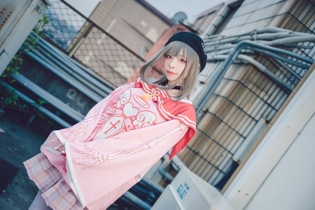 Jillpunkオリジナルメンヘラヤンデレ rinihimmeコラボ天使兎バニーガール冨貴結び付きチャイナ中華風肋骨スケルトンプリント長袖セーラー水兵服Tシャツカットソー 制服COSPLAYレディースV系 姫系森系ロリータ おしゃれ可愛い地雷系萌え