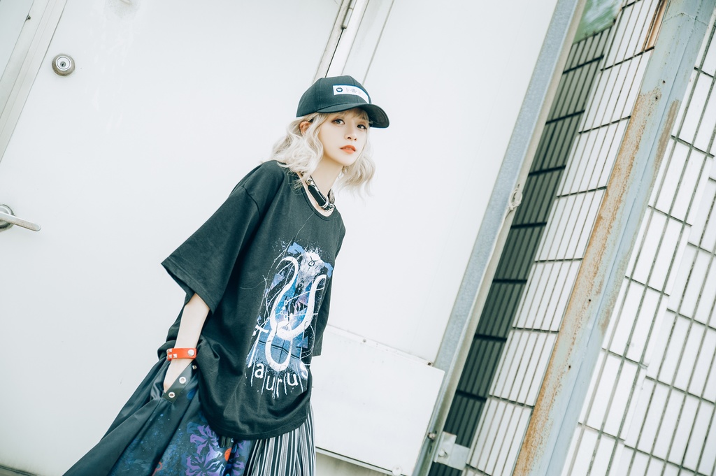 JillpunkオリジナルスタイルKERA 天の牡牛アストロラーベおうし座星座プリントゆったり半袖TシャツOversizeオーバーサイズ メンズ レディーズ おしゃれ男女兼用ファッション秋葉系カッコいい